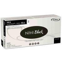 MaiMed Einweghandschuhe Nitril puderfrei black Gr. L, 100er Box 