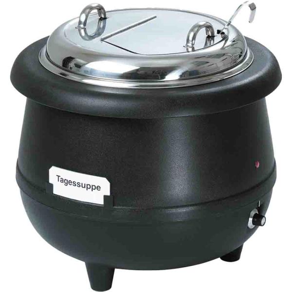 Bartscher Suppentopf Gourmet, 10L, schwarz