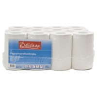 Papierhandtuch "Deliclean" weiß, aus Zellstoff, 1-lagig, unperforiert Papierhandtuch "Deliclean" weiß, aus Zellstoff, 1-lagig, unperforiert