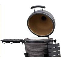 BestCharcoal Major Kamado Kugelgrill aus Keramik inkl. Rollwagen + Zubehör + 10kg Kohle