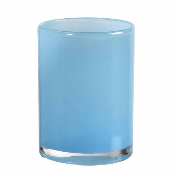 Duni Kerzenglas SILKY Blau 115 x 85 mm