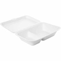 Duni Menübox Bagasse 470/300 ml Weiß 2-Teilung, 250 Stück/Karton