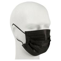 Mundmaske, PP-Vlies, 3-lg., Typ IIR schwarz, mit Nasenbügel, 50 Stück per Box Mundmaske, PP-Vlies, 3-lg., Typ IIR schwarz, mit Nasenbügel, 50 Stück per Box