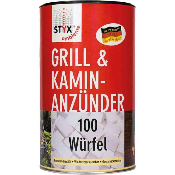 Grill & Kaminanzünder, weiß 100 Würfel in der Dose