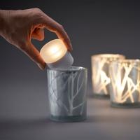 Duni-LED Set Mini Lamp 8St 48 x 50mm, mulitcolour, warm-white