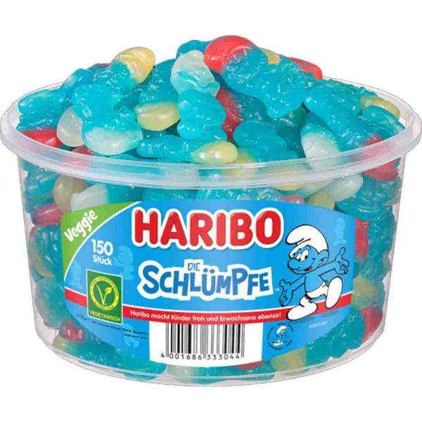 Haribo Schlümpfe 150 Stk. in Runddose